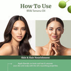 SVA Tamanu Seed Oil - 16 Fl Oz – 100% Natural Cold Pressed Tamanu Oil - for Face, Skin Care, Hair Care, Scalp Massage & Body Massage – Carrier Oil