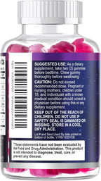 Sleep Gummies - 8mg Melatonin Per Serving - With Passiflora Extract for Restful Sleep - Fast Acting Melatonin Sleep Gummy Supplement for Adults, Vegan, Non-GMO, Tasty Strawberry Flavor - 60 Gummies