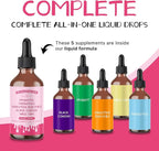 Wild Yam Root Tincture with Prebiotic Liquid Probiotic Digestive Enzyme Black Cohosh Drops - 60ml