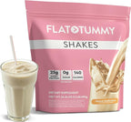Flat Tummy Shakes - Vanilla, 20 Servings – Post GLP-1 Protein Supplement, High Protein, Zero Sugar, Keto-Friendly Meal Replacement with Clinically Studied Morosil®