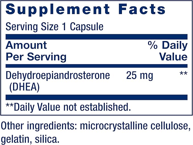 Life Extension N-Acetyl-L-Cysteine (NAC), Immune, Respiratory & DHEA 25 mg – Supplement for Hormone Balance, Immune Support, Sexual Health, Bone & Cardiovascular Health