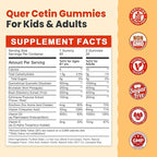 (2 Pack) Sugar Free Quercetin with Bromelain Gummies for Kids & Adult - Immune, Antioxidant, Seasonal Support, 1000mg Quercetin Supplements with Bromelain, Zinc, Elderberry, Vitamin C D3 E, 120 Count