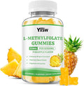 L-Methylfolate Gummies 15mg, Methylfolate Supplement, Folate Supplement for Support Mood, Brain Health, Immune System, Sugar Free, Pineapple Flavor, 60 Count