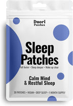 DUORI Sleep Patches for Adults - Valerian Root - Melatonin Free - Natural Sleep Aid with 5-HTP and Ashwagandha - 30 Patches