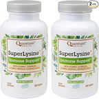 Quantum Health SuperLysine+ Advanced Formula Immune Support Supplement Lysine 1500 mg, Vitamin C Echinacea Licorice Bee Propolis & Odorless Garlic - 180 Tablets (Pack of 2)