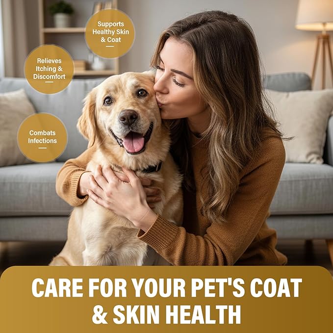 Yeast Infection Treatment for Dogs - Soothing Ear & Skin Relief for Itch & Inflammation, Natural Dog Allergy Support