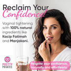 Pretty Privates Vaginal Tightening Pills for Women - Natural Intimate Health Supplement with Kacip Fatimah Manjakani & Noni Fruit - Elasticity Moisture & Wetness Support - 60 Capsules 1 Month Supply