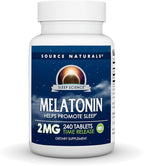 Source Naturals Melatonin, Helps Promote Sleep* - 2 mg - 240 Time Release Tablets