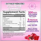 Collagen Peptides Gummies - 2500 mcg D-Biotin Per Serving - Hydrolyzed Protein Type I & III Multi Collagen Supplement with Vitamin C & Zinc - Support for Hair, Skin, Nails, Berry Flavor - 120 Gummies