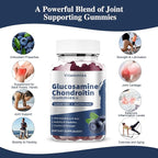 Glucosamine Chondroitin Gummies with MSM & Elderberry Extra Strength - Joint Support, Antioxidant Immune Support Supplement for Adults, Men & Women Minerals, coenzyme Q10, DHA- 60 Blueberry Gummies