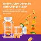 Magnesium Glycinate Gummies 600mg, Non-GMO, Gluten-Free, Magnesium Gummies for Adults & Kids, Sleep, Relaxation & Focus, Orange Flavor, 60 Count