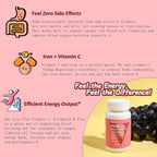 Iron Bisglycinate 30 mg with Vitamin C - High Absorption Iron Supplements for Anemia, Energy & Healthy Red Blood Cells - Gentle on Stomach, Non-Constipating, Non-GMO - 90 Vegan Capsules