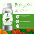 SVA Brahmi Oil - 32 Fl Oz – 100% Natural Cold Pressed Brahmi Oil - for Face, Skin Care, Hair Care, Scalp Massage & Body Massage – Carrier Oil