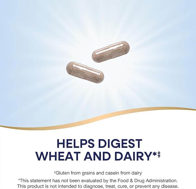 Nature's Way Gluten Defense Digestive Enzymes*, Helps Digest Wheat & Dairy(1), Gluten & Casein Digestive Enzymes*, 120 Vegan Capsules (Packaging May Vary)