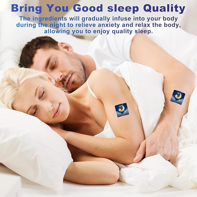 Sleep Patches for Adults Extra Strength, Sleep Patch with Melatonin & Valerian, All-Natural Deep Sleep Support Patches for Women & Men