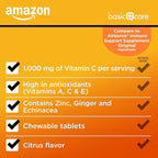 Amazon Basic Care Immune Support Citrus Chewable Tablets with Antioxidants, Vitamin D and Immune System Support, 32 Count