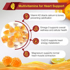 ZEBORA CoQ10 200mg Gummies, High Absorption Coenzyme Q10 Supplements with Omega-3, Heart & Energy Support, Powerful Antioxidant, Orange Flavor, 90 Gummies