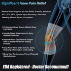NEENCA Professional Knee Brace for Pain Relief, Medical Knee Support with Patella Pad & Side Stabilizers, Compression Knee Sleeve for Meniscus Tear, ACL, Joint Pain, Runner, Workout - FSA/HSA APPROVED
