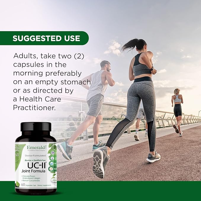 EMERALD LABS UC-II Joint Formula - Made with Undenatured Collagen Type II, Bioperine, Curcuminoids & More for Muscle & Joint Health & Mobility & Flexibility Support - 60 Vegetable Capsules