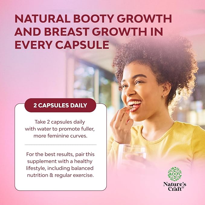 G-Curve Butt and Breast Growth Capsules - Horny Goat Weed, Muira Puama & Maca Root for Butt Growth Support - Advanced Herbal Formula - Supports Bigger Butt & Bigger Breast - Easy to Swallow - 30 Count
