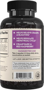 Crystal Star Women's Best Friend (60 Capsules) - Herbal Menstrual Relief Supplement for Help with Cramps & Bloating – Dong Quai, Cramp Bark, Hawthorne & Red Raspberry – Non-GMO