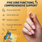 BUTTERFLY'S TEAR Hair, Skin & Nails for Women, Gummies with 10000mcg Biotin & Collagen Complex,Strong Vibrant Hair, Supports Shiny Nails, Healthy Skin, Extra Strength (Pineapple Flavor, 60 Count)