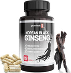 GeumHeuk Korean Black Ginseng Capsule 1000mg Supplement - Non GMO, High Ginsenosides, High Absorption Rate, Enhance Immunity, Metal Performance, Stamina & Energy, Men & Women - 90 Vegan Capsules