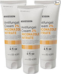 McKesson Antifungal Cream, 2% Miconazole Nitrate - Relieves Itching, Burning, Cracking from Jock Itch, Ringworm and Athlete Foot - 4 oz., 3 Count