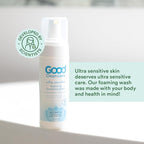 Good Clean Love Ultra Sensitive Foaming pH-Balanced Feminine Wash, Gentle Vaginal Cleanser for Women with Natural Ingredients, Water-Based, Soothing Intimate Feminine Care, 5 Oz (2-Pack)