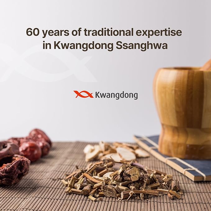 KWANGDONG Ssang Hwa Jin (Red Ginseng) - Korean Traditional Herbal Red Ginseng Tea, Supports General Wellness, Energy, and Vitality, 10 Pouches