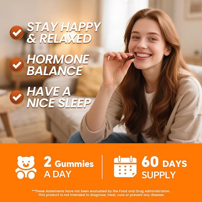 Lukaree Cortisol Supplements for Women & Men, 15 in 1 Cortisol Reducer Manager, Cortisol Calm Gummies with Ashwagandha, Magnesium, L-theanine, GABA - for Mood, Focus, Sleep - Vegan Sugar Free, 2 Pack
