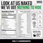 NAKED Vanilla Whey Protein 1Lb, Only 3 Ingredients, All Natural Grass Fed Whey Protein Powder + Vanilla + Coconut Sugar - NSF Certified, GMO-Free, Soy Free, Gluten Free. Aid Muscle Growth, 12 Servings