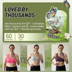 BUTTERFLY'S TEAR Berberine Supplement Gummies – Support Healthy Metabolism with Ceylon Cinnamon, Turmeric, Green Tea, Vegan, Non-GMO, Gluten-Free - Green Grape Flavor (2 Pack 120 Chew)