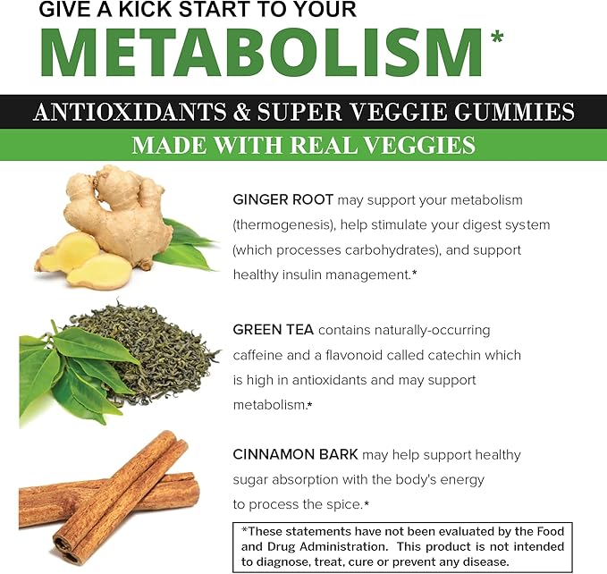 VITINITY Super Greens Multivitamin Gummies | Made with 30 Real Superfood Veggies, Herbs, Fruit for Adults & Kids to Boost Immunity, Skin & Gut Health | Non-GMO, Gluten-Free & Sugar-Free 30-Day Supply