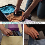 Travel Pill Organizer Large Portable Medication Fullicon Oversize 8 Compartment Pill Box, Vitamin Travel Case Pill Holder - Airtight & Moistureproof (Black)