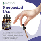 Rejuvica Health NoctuRest Liquid Melatonin Drops for Adults – Natural Sleep Aid with Magnesium, L-Theanine & Valerian Root – Nighttime Sleep Support for Calm & Rest - 2X Absorption Drops - 2 Fl Oz