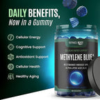 Methylene Blue Pharmaceutical Grade Gummies with Alpha Lipoic Acid (ALA) & NAD, Methylene Blue Gummies Cognitive Support, 60 Day Supplement