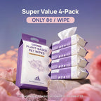 HICC PET Cleaning Deodorizing Wipes for Dogs & Cats, Vet Recommended Nourishes Smoothes Fur Grooming Wipes, Fermented Coconut Oil Grooming Body, Horse Skin, Coat & Hoof, 400 Count, Unscented