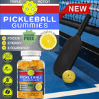 Pickleball Gummies | Triple Action Endurance Focus Energy | With 5 Electrolytes and Vitamin B | Vegan and Keto Non-GMO | Game-Time readiness and endurance | Lemon Sugar Free gummies | 60 ct