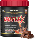 ALLMAX ISOFLEX Pure Whey Isolate Protein Powder - Gluten Free, Low Lactose, Sugar-Free - High-Protein, Clean, Keto-Friendly for Pre Post Workout Supplement for Women and Men | Chocolate, 1lb