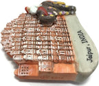 WitnyStore Tiny 2½" Hawa Mahal Palace in Jaipur India Magnet - Miniature Hand Made Resin 3D Asia Landmark Tourist Attractions Decorative Refrigerator Fridge Magnets Décor Collectible Souvenirs Gifts