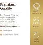 Solgar Evening Primrose Oil 500 mg, 180 Softgels - Promotes Healthy Skin & Cardiovascular Health - Nutritional Support for Women - Gluten Free, Dairy Free - 180 Servings