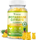 1500mg Potassium Citrate Gummies, Sugar-Free Potassium Supplement Gummies for Adults Women & Men, Support Leg Cramps & Electrolyte Balance, Vegan, Pineapple Flavor, 60 Count