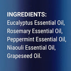 Breathe Essential Oil Roll-On 10 ml - Pure Eucalyptus, Peppermint & Rosemary Oils Blend Roller for Clear Breathing & Respiratory Support - Nexon Botanics