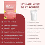 Calm Magnesium Powder Cortisol Supplement for Women, Supports Sleep, Stress Relief & Relax with Ashwagandha, Saffron, L Theanine, Vitamin D3, No Sugar, 15Ct, Raspberry Lemonade