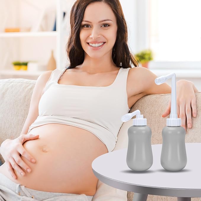Peri Bottle for Postpartum Care, Postpartum Essentials, Feminine Care 12 oz Gray (Gray)