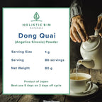Holistic Bin Dong Quai Root Powder Extract – Wild Harvested Angelica Sinensis – Female Ginseng Herb for Women’s Health & Tea – Extracted for Enhanced Absorption – Grown in Japan – 80 Grams