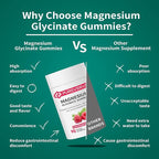 Magnesium Glycinate Gummies 300mg - 90 Count Individually Wrapped, Low-Allergy Formula, Supports Cardiovascular Health, Cognitive Function & Muscle-Bone Strength, Non-GMO, Gluten & Soy Free