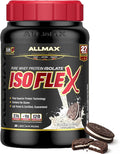 ALLMAX ISOFLEX Pure Whey Isolate Protein Powder - Gluten Free, Low Lactose, Sugar-Free - High-Protein, Clean, Keto-Friendly for Pre Post Workout Supplement for Women and Men | Cookies & Cream, 2lb