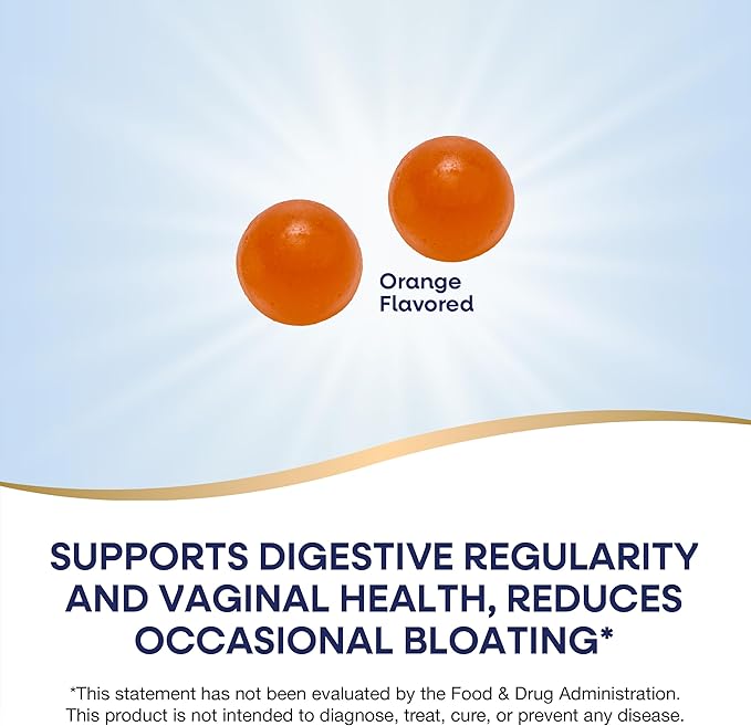 Nature’s Way 3-in-1 Women’s Probiotic Gummies, Reduces Occasional Bloating*, Supports Digestive & Vaginal Health*, Clinically Studied Probiotic Strain, Gluten Free, Orange Flavored, 60 Gummies
